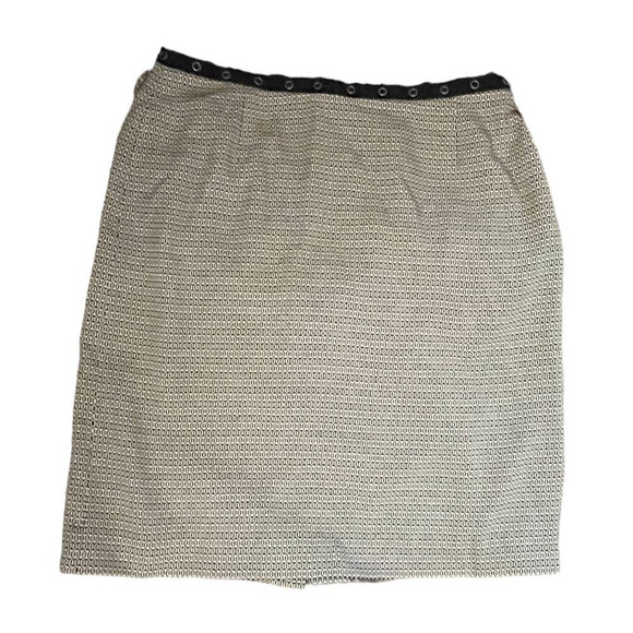 Norton McNaughton Women's Size 14 Pencil Skirt Abstract Geo Print Faux Snaps - Picture 1 of 8